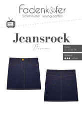 Schnittmuster Jeansrock Damen Fadenkäfer